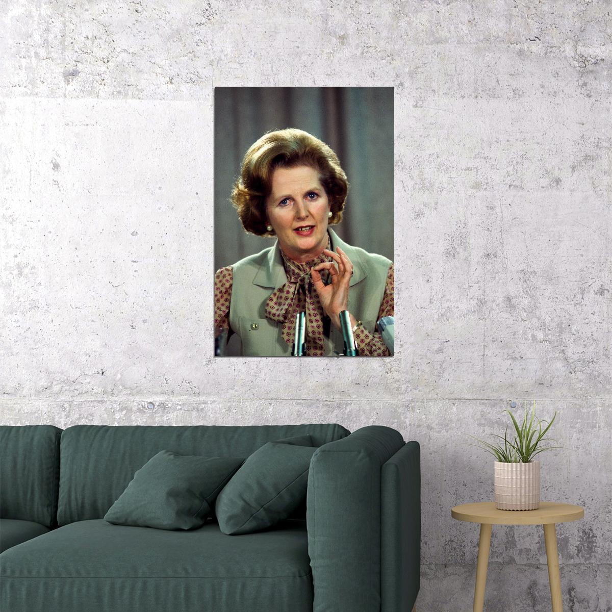 Margaret Thatcher British Politician Poster Wall Art Print Home Wall Decor