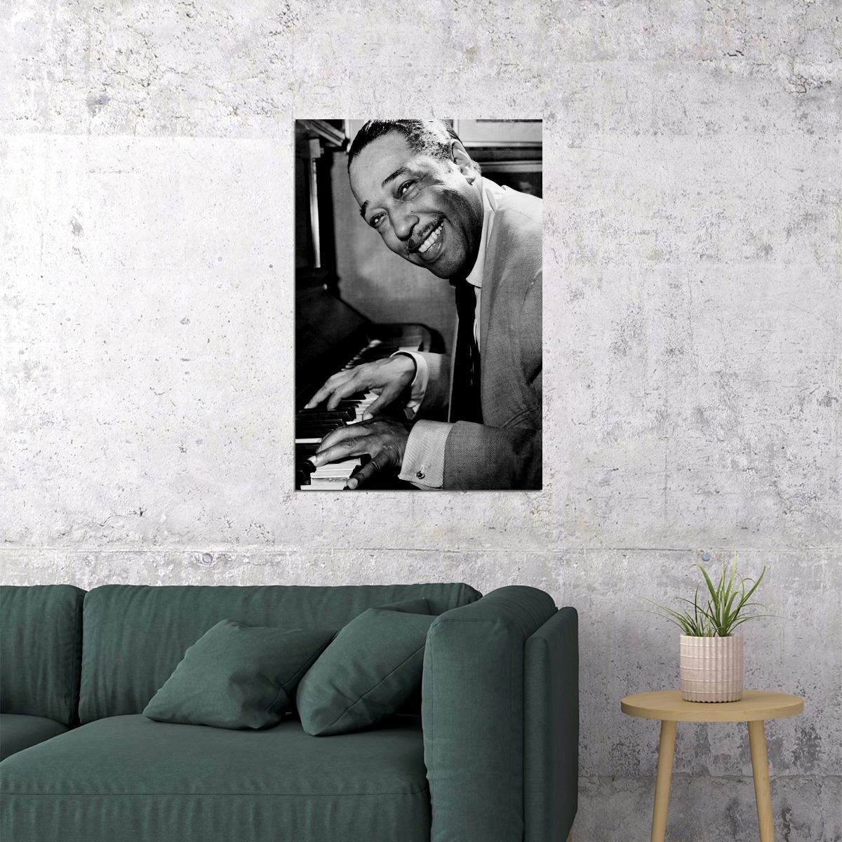 Duke Ellington At Piano Poster Wall Art Print Home Wall Decor - xonomax