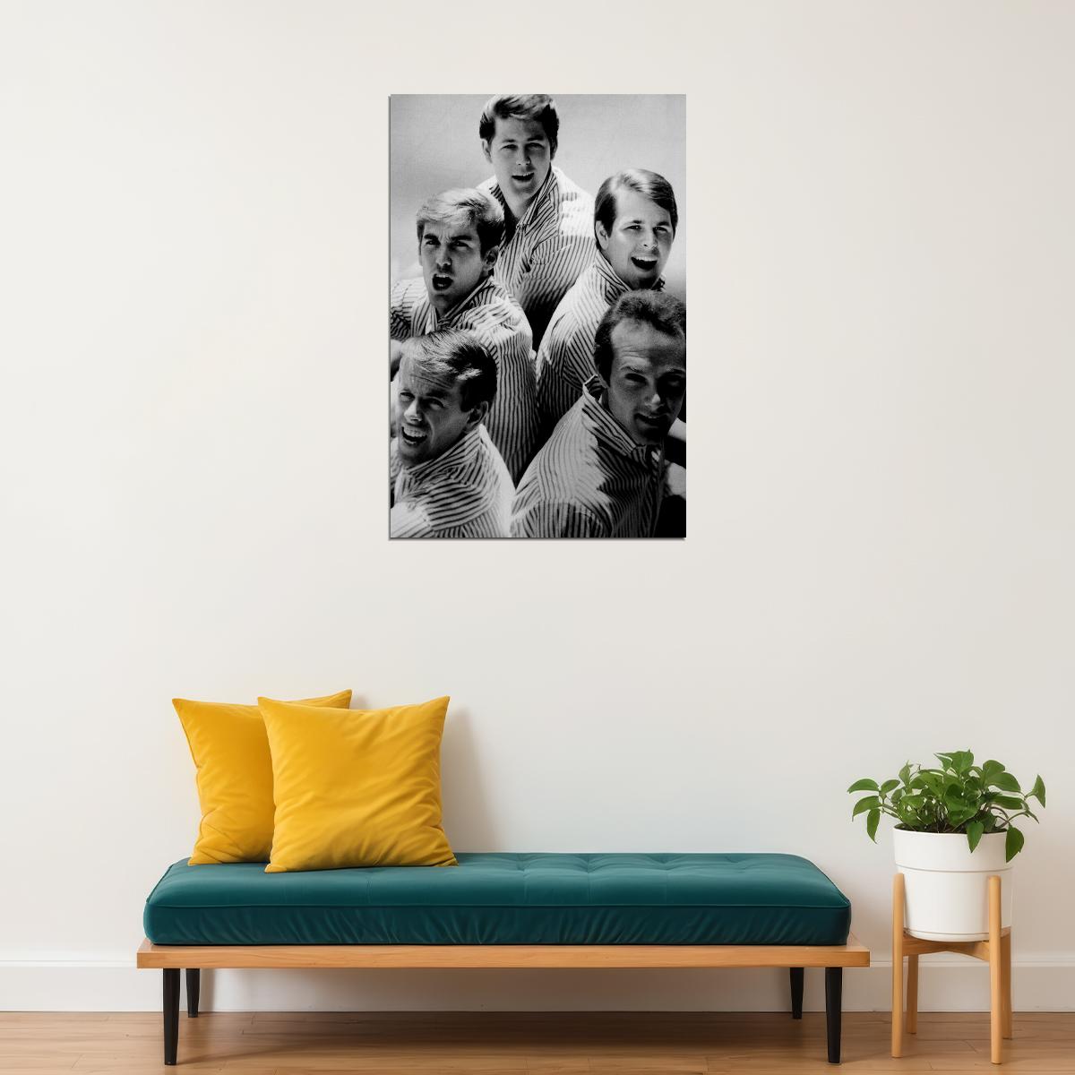 Group Portrait Of The Beach Boys Poster Wall Art Print Home Wall Decor