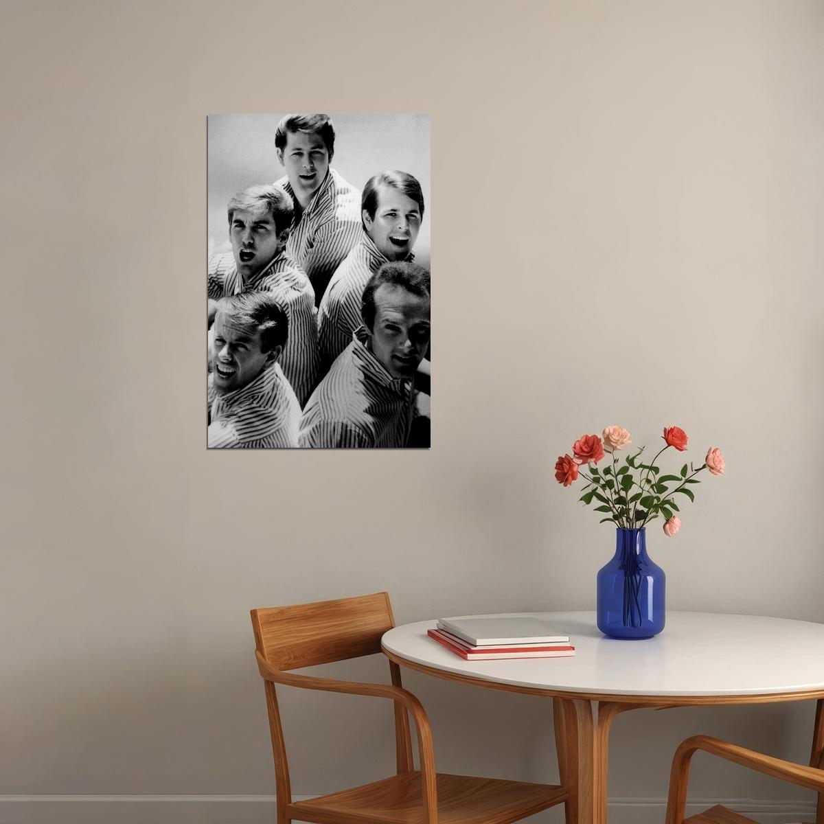 Group Portrait Of The Beach Boys Poster Wall Art Print Home Wall Decor