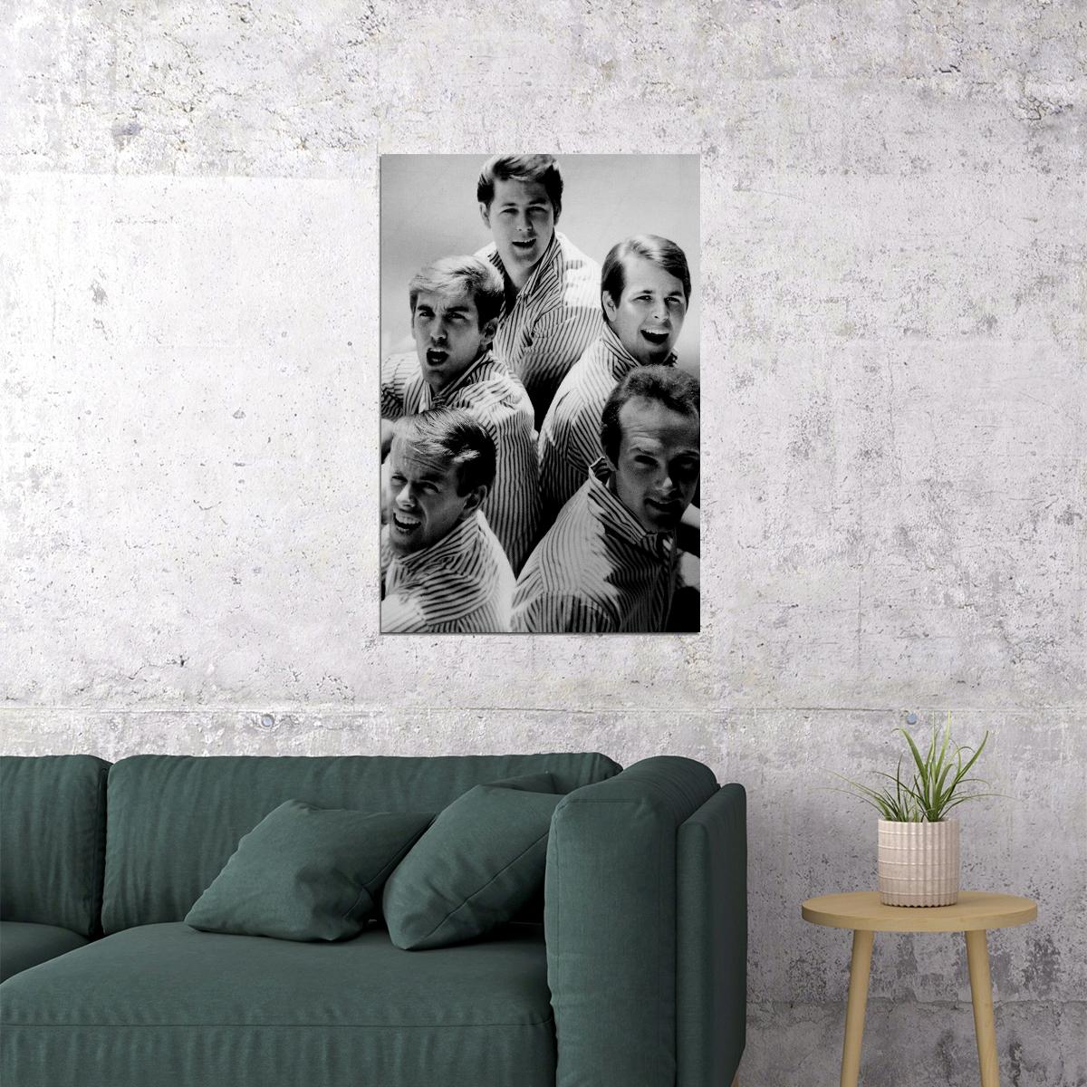 Group Portrait Of The Beach Boys Poster Wall Art Print Home Wall Decor