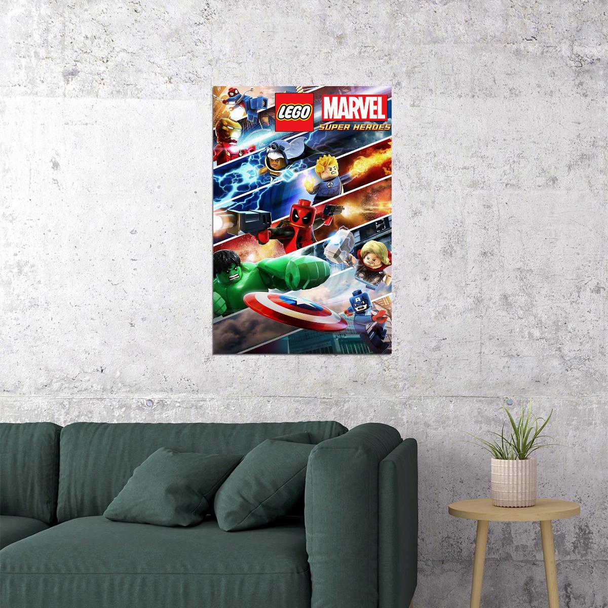 Lego Heroes Action Video Games Poster Wall Art Print Home Wall Decor