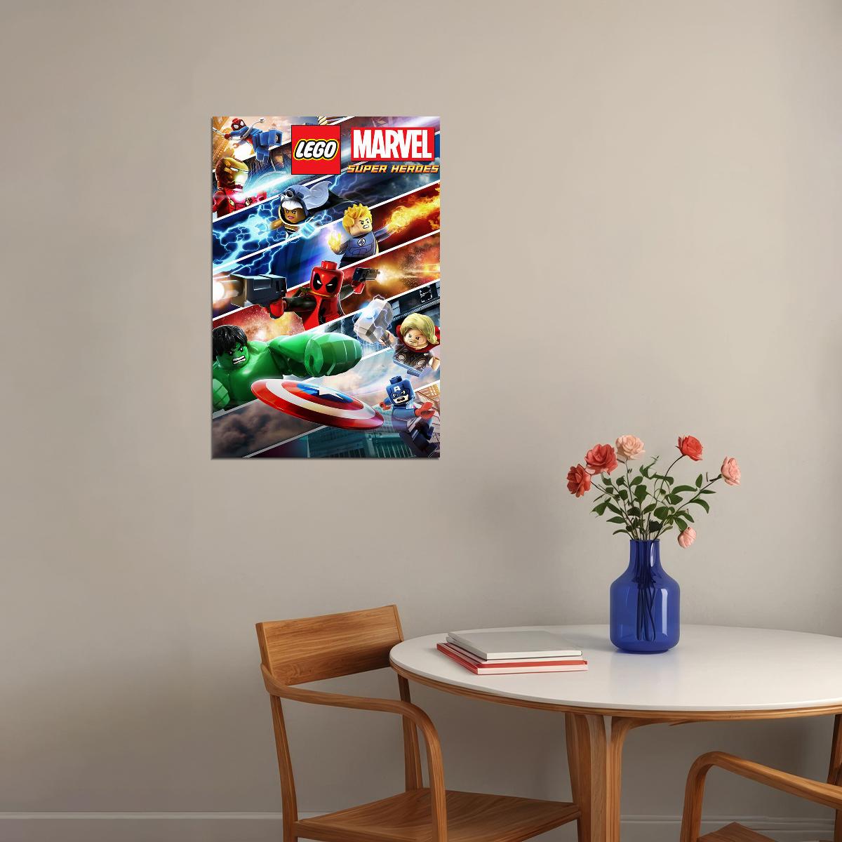 Lego Heroes Action Video Games Poster Wall Art Print Home Wall Decor