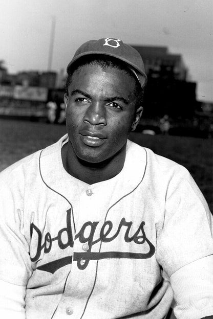 Portrait Of Jackie Robinson Sport Paint Poster Wall Art Print Home Wall Decor - xonomax