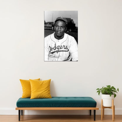 Portrait Of Jackie Robinson Sport Paint Poster Wall Art Print Home Wall Decor - xonomax