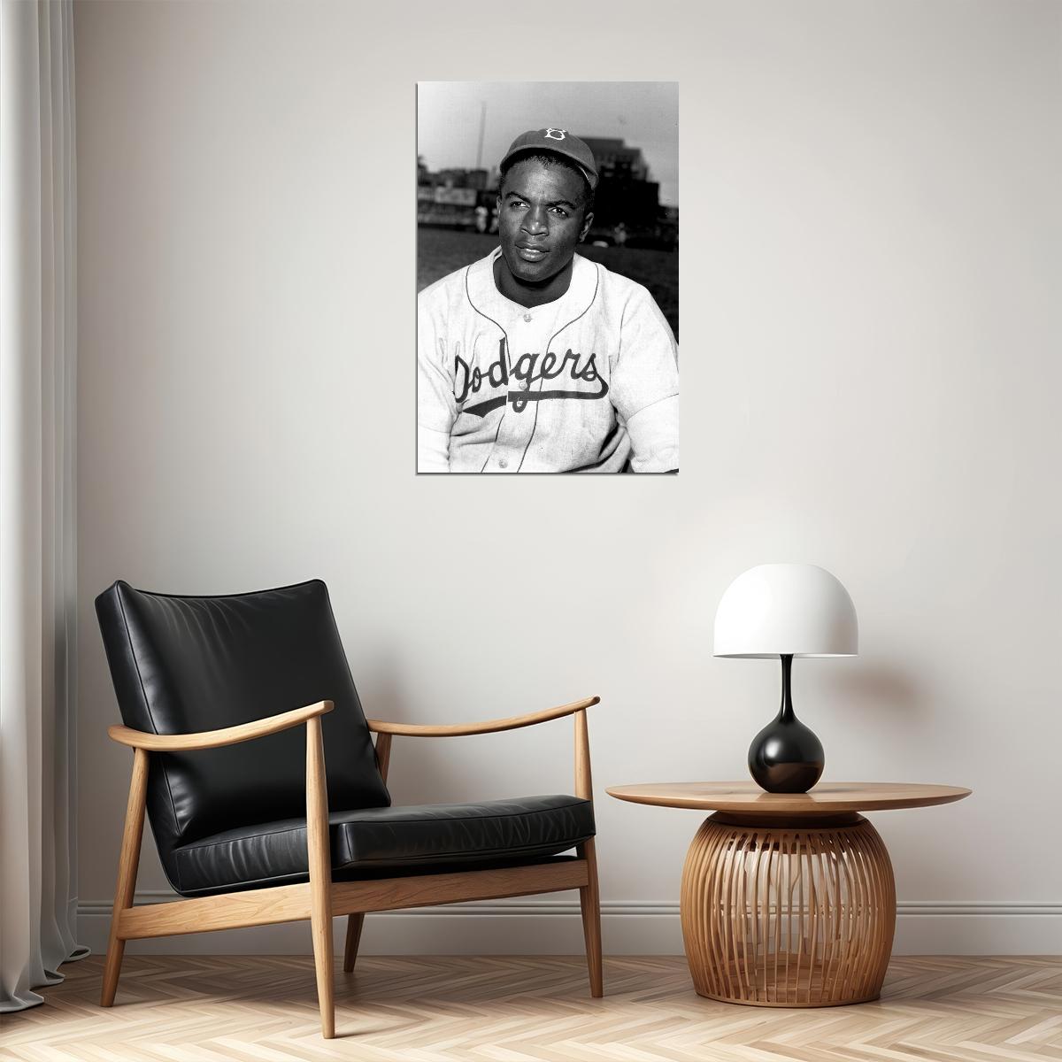 Portrait Of Jackie Robinson Sport Paint Poster Wall Art Print Home Wall Decor - xonomax