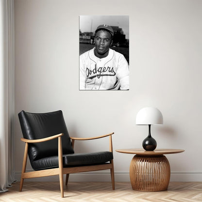 Portrait Of Jackie Robinson Sport Paint Poster Wall Art Print Home Wall Decor - xonomax