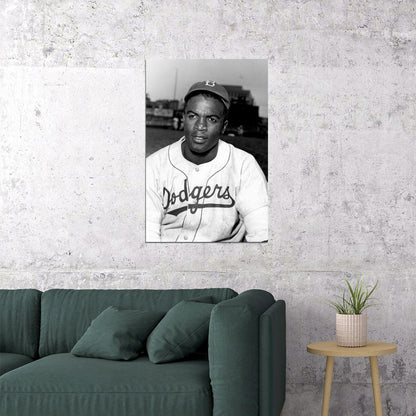 Portrait Of Jackie Robinson Sport Paint Poster Wall Art Print Home Wall Decor - xonomax
