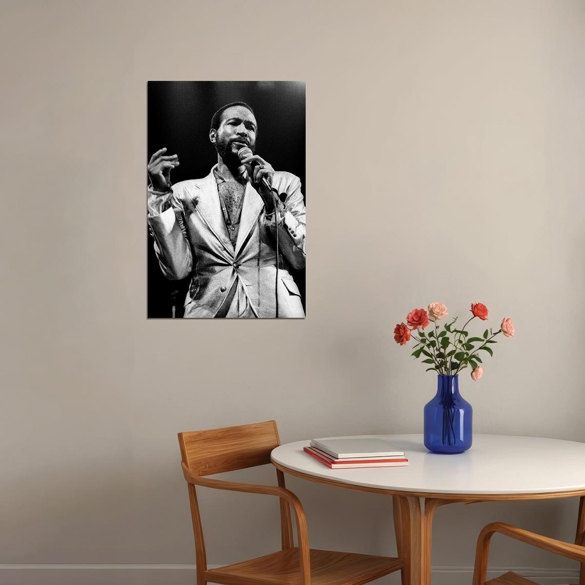 Marvin Gaye At Home Musician Album Producer Poster Wall Art Print Home Wall Decor