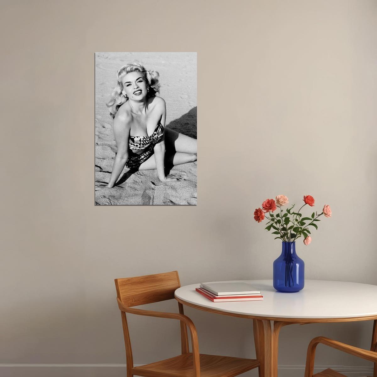 Actress Jayne Mansfield In Seductive Pose Poster Wall Art Print Home Wall Decor