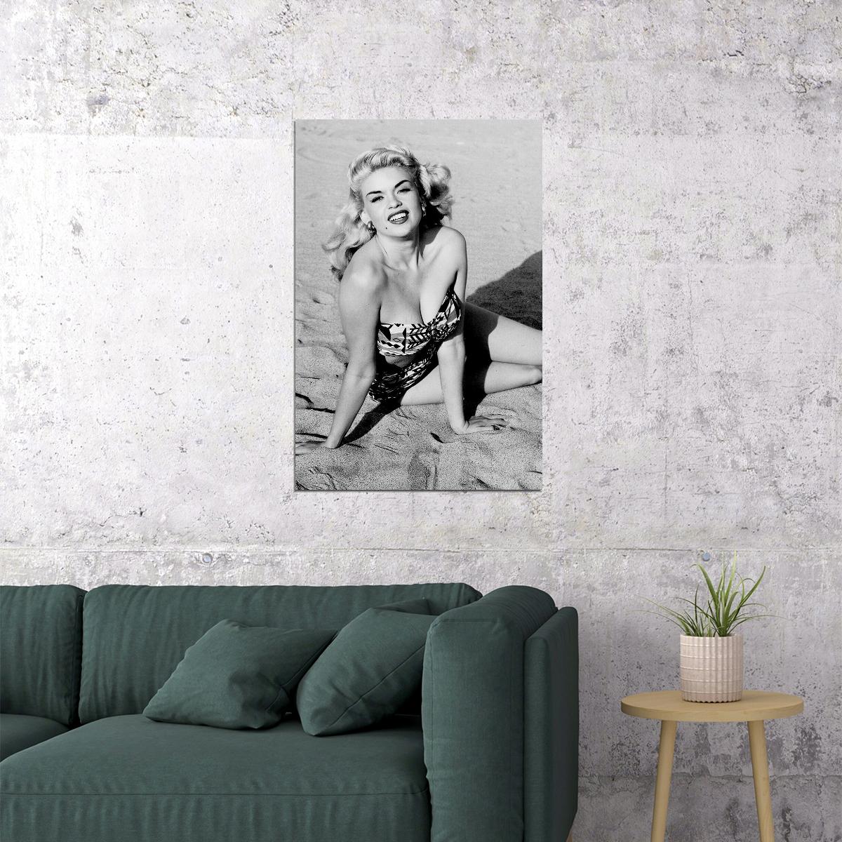 Actress Jayne Mansfield In Seductive Pose Poster Wall Art Print Home Wall Decor