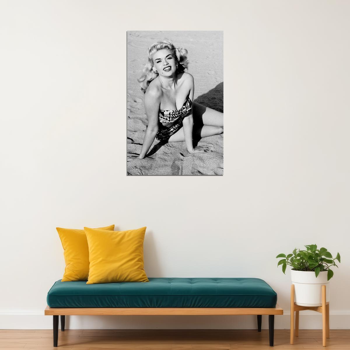 Actress Jayne Mansfield In Seductive Pose Poster Wall Art Print Home Wall Decor