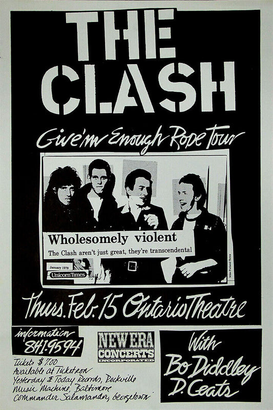 The Clash Original Concert Vintage Singers Poster Wall Art Print Home Wall Decor