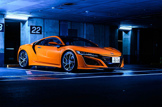 Honda Nsx Orange Sporty Car Poster Wall Art Print Home Wall Decor