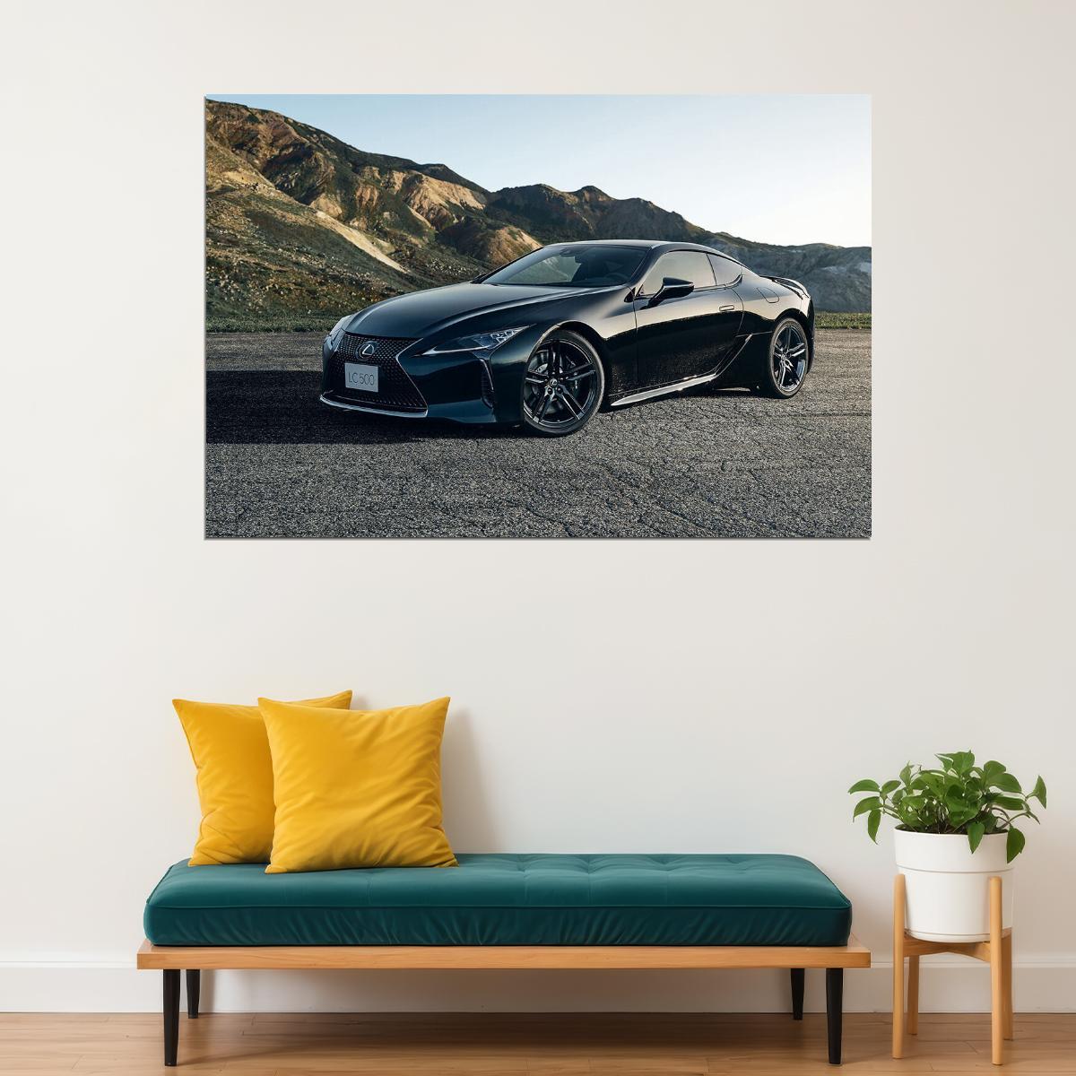 Lexus Lc 500 Aviation 2021 Grand Tourer Poster Wall Art Print Home Wall Decor