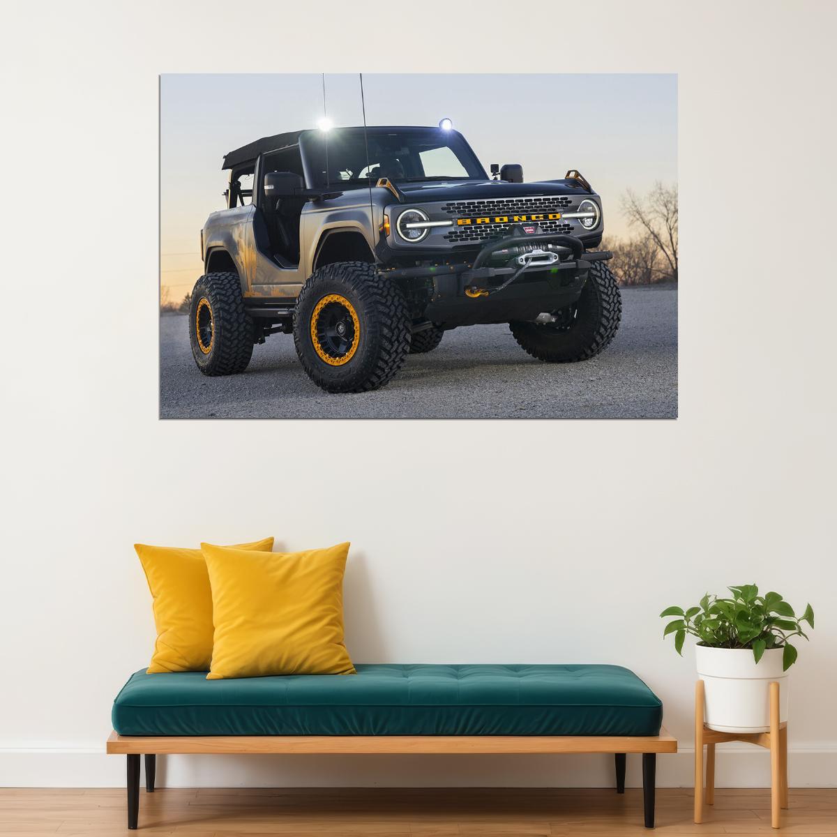 Ford Bronco Badlands Sasquatch 2-door Concept Poster Wall Art Print Home Wall Decor - xonomax