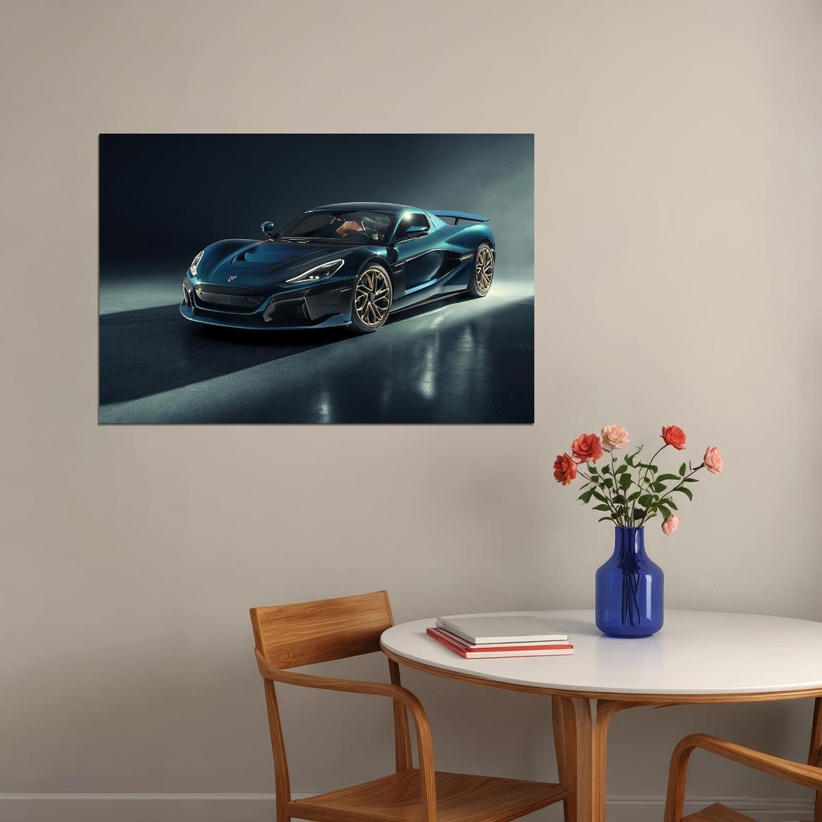 Rimac Nevera Luxury Performance Sporty Car Poster Wall Art Print Home Wall Decor