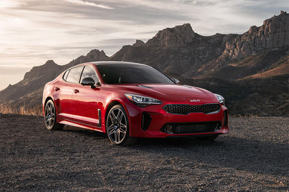 Kia Stinger Gt Red Car Stone Hills Background Poster Wall Art Print Home Wall Decor