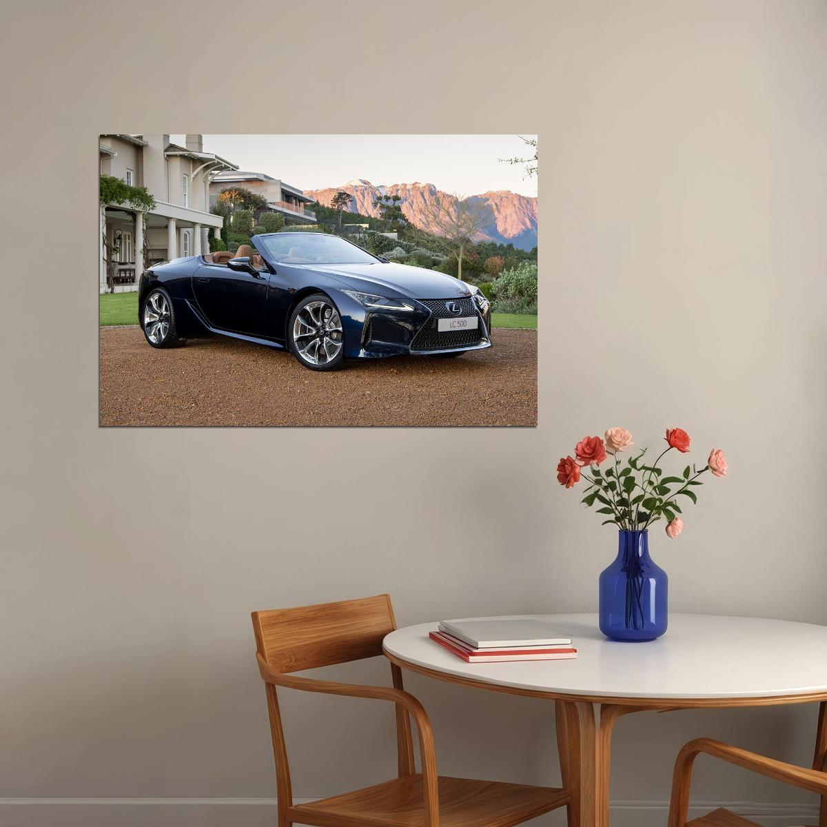 Lexus Lc 500 Convertible Poster Wall Art Print Home Wall Decor