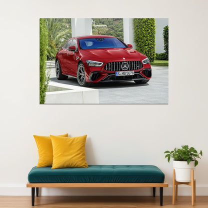 Mercedes-amg Gt 63 S E Performance Red Coupe Poster Wall Art Print Home Wall Decor