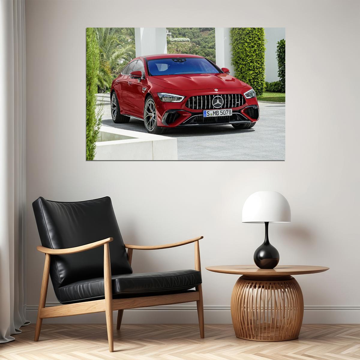 Mercedes-amg Gt 63 S E Performance Red Coupe Poster Wall Art Print Home Wall Decor