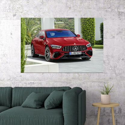 Mercedes-amg Gt 63 S E Performance Red Coupe Poster Wall Art Print Home Wall Decor