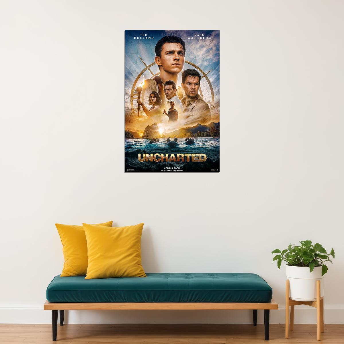 Uncharted Movie Excitement Adventure Action Poster Wall Art Print Home Wall Decor