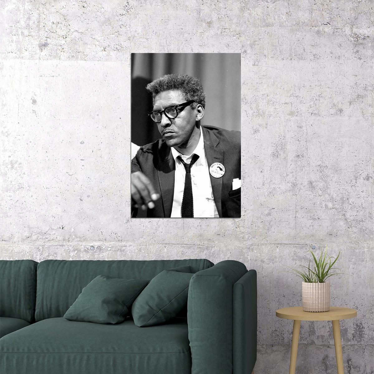 Bayard Rustin Speaking To Civil Rights Activists Poster Wall Art Print Home Wall Decor