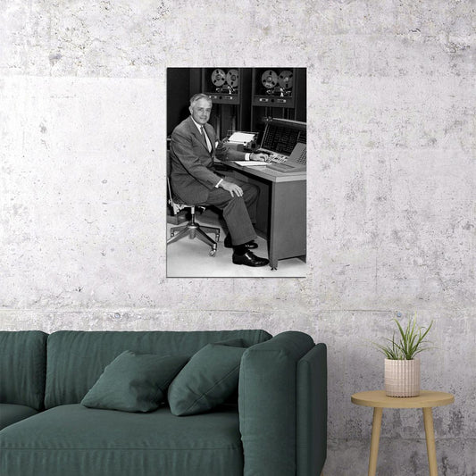 Thomas J. Watson Jr. Demonstrates Ibm Copier Poster Wall Art Print Home Wall Decor - xonomax