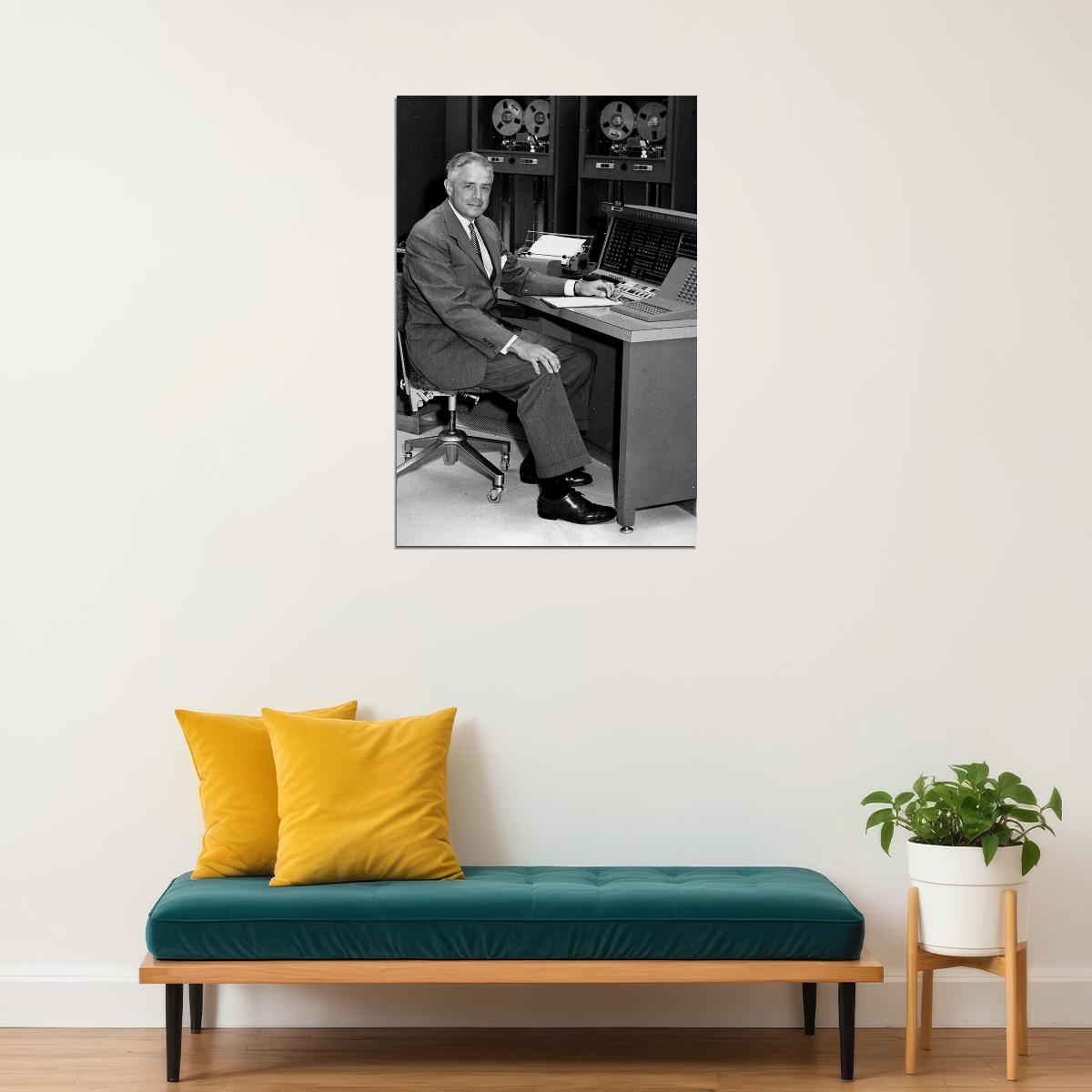 Thomas J. Watson Jr. Demonstrates Ibm Copier Poster Wall Art Print Home Wall Decor - xonomax