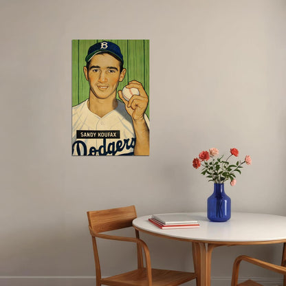 Sandy Koufax Holding Baseballs Sport Poster Wall Art Print Home Wall Decor