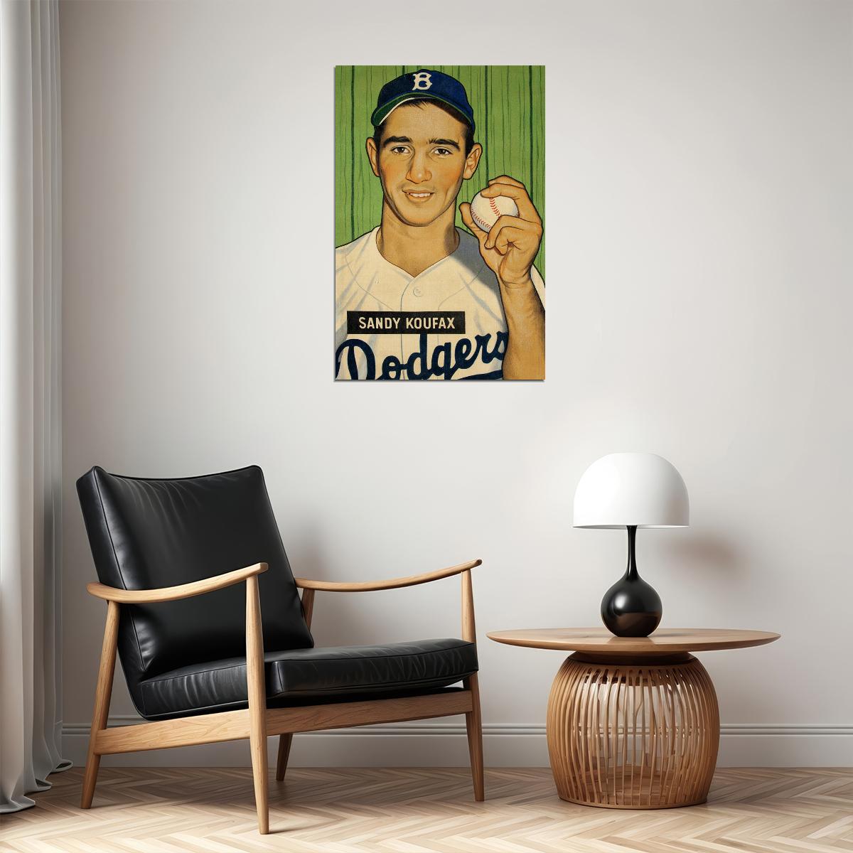 Sandy Koufax Holding Baseballs Sport Poster Wall Art Print Home Wall Decor