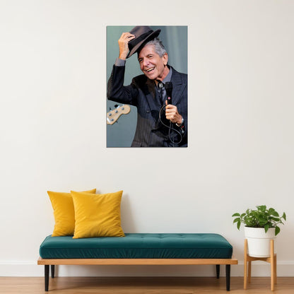 Leonard Cohen Writer Poet Songwriter Musician Poster Wall Art Print Home Wall Decor - xonomax
