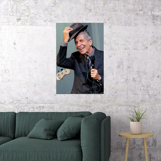 Leonard Cohen Writer Poet Songwriter Musician Poster Wall Art Print Home Wall Decor - xonomax