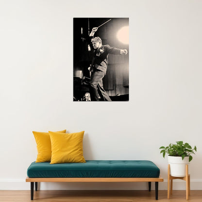 Leonard Bernstein Conducting Orchestra Poster Wall Art Print Home Wall Decor - xonomax