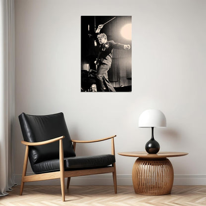 Leonard Bernstein Conducting Orchestra Poster Wall Art Print Home Wall Decor - xonomax