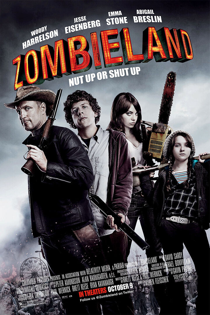 Zombieland Woody Harrelson Emma Stone Picture Poster Wall Art Print Home Wall Decor