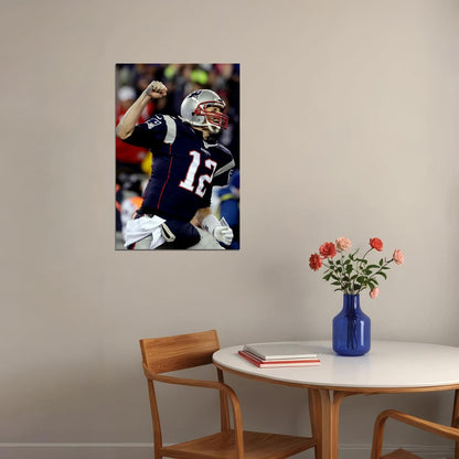 Tom Brady New England Patriots Football Champion Poster Wall Art Print Home Wall Decor