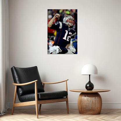 Tom Brady New England Patriots Football Champion Poster Wall Art Print Home Wall Decor