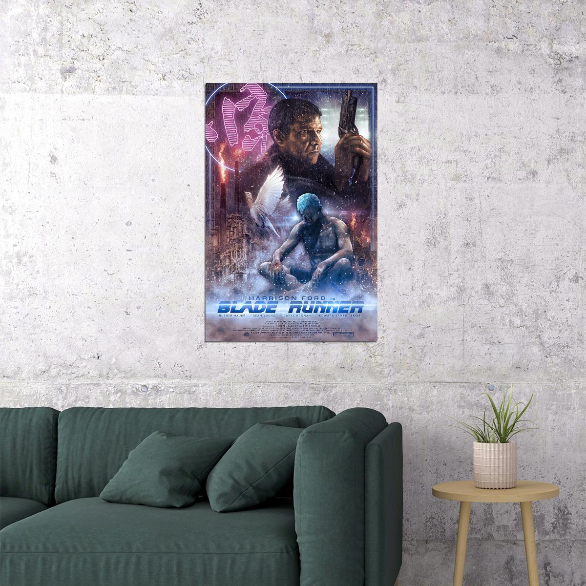 Blade Runner Harrison Ford Rutger Hauer Poster Wall Art Print Home Wall Decor