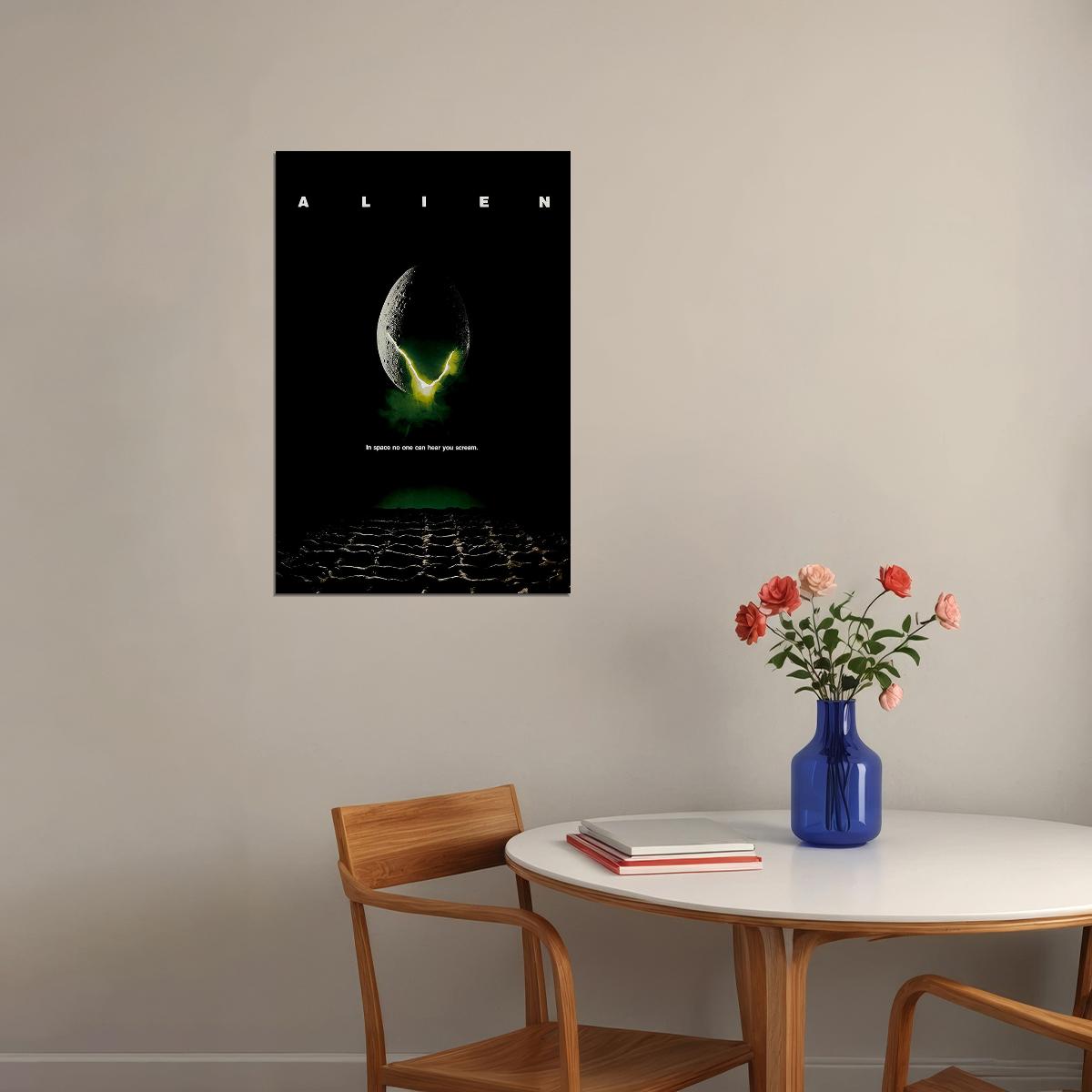 Alien No One Can Hear You Scream Movie Poster Wall Art Print Home Wall Decor