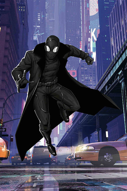 Spider-man Black Noir Into The Spider Verse Poster Wall Art Print Home Wall Decor