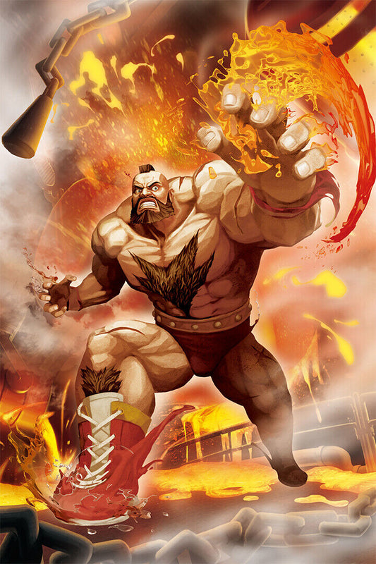 Zangief Street Fighter Red Cyclone Poster Wall Art Print Home Wall Decor