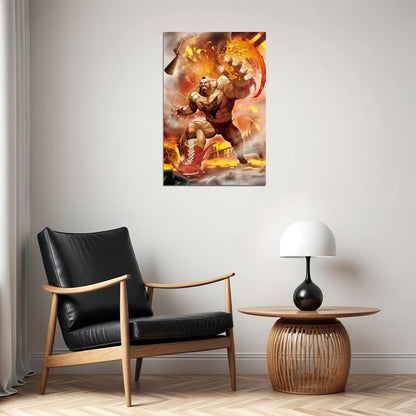 Zangief Street Fighter Red Cyclone Poster Wall Art Print Home Wall Decor