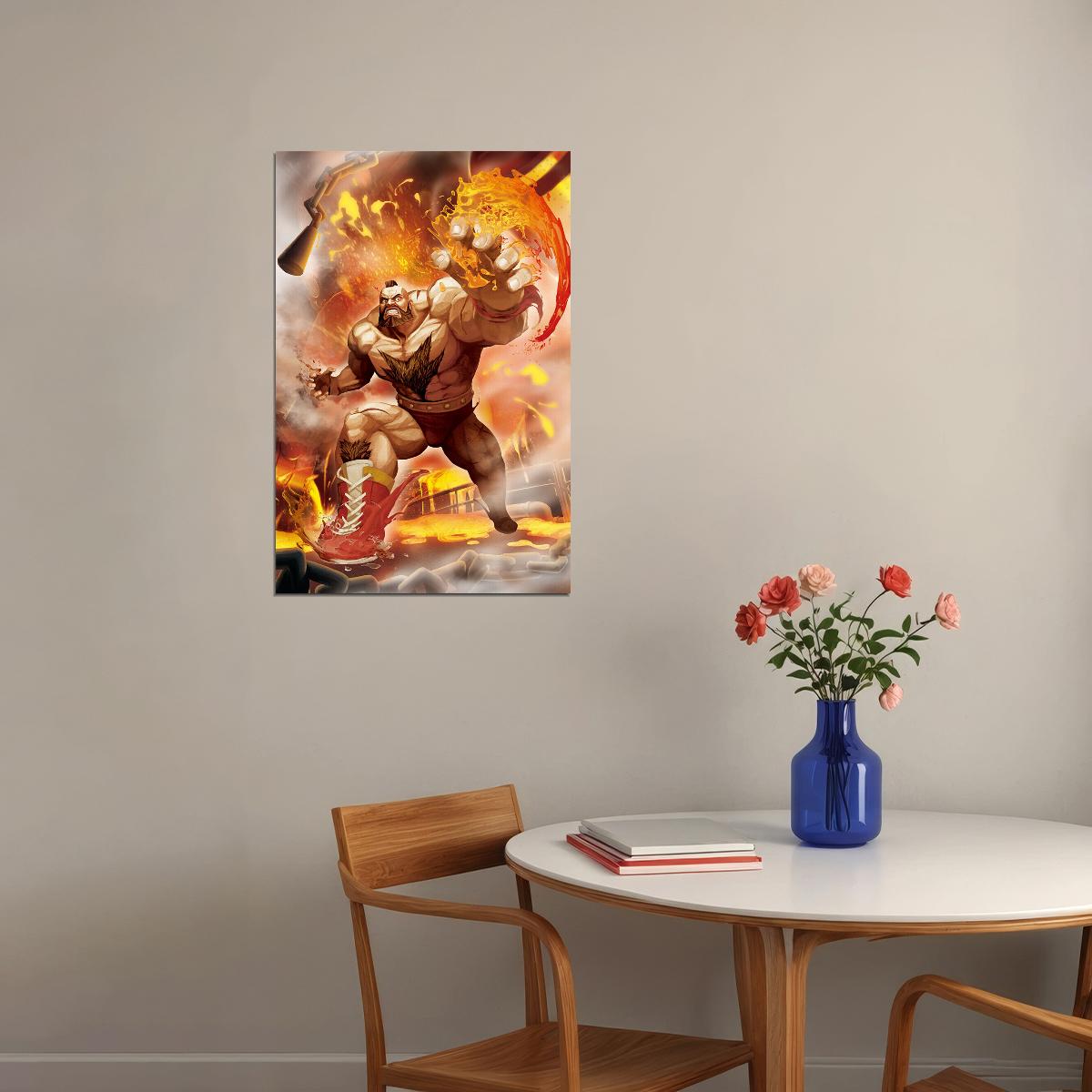 Zangief Street Fighter Red Cyclone Poster Wall Art Print Home Wall Decor