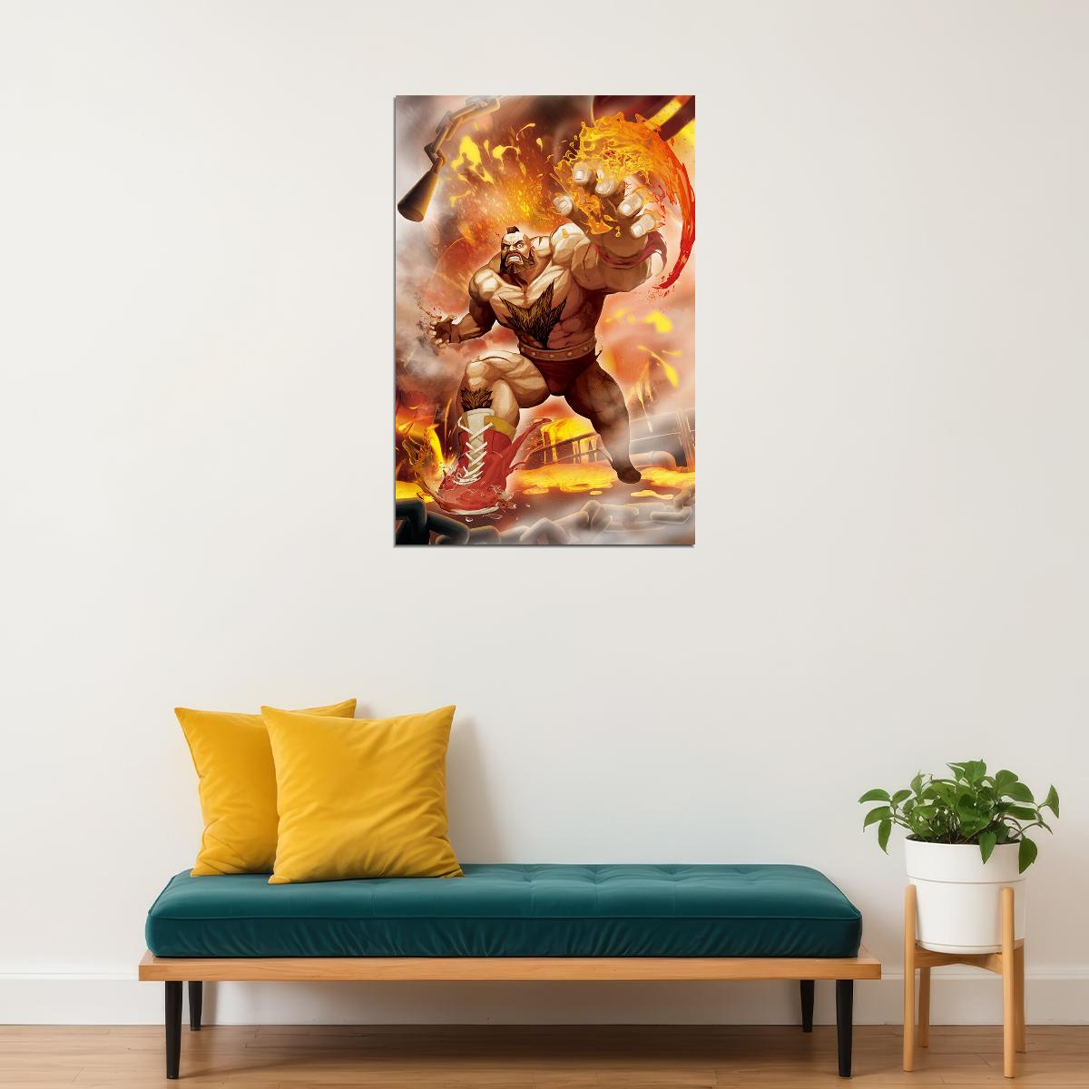 Zangief Street Fighter Red Cyclone Poster Wall Art Print Home Wall Decor