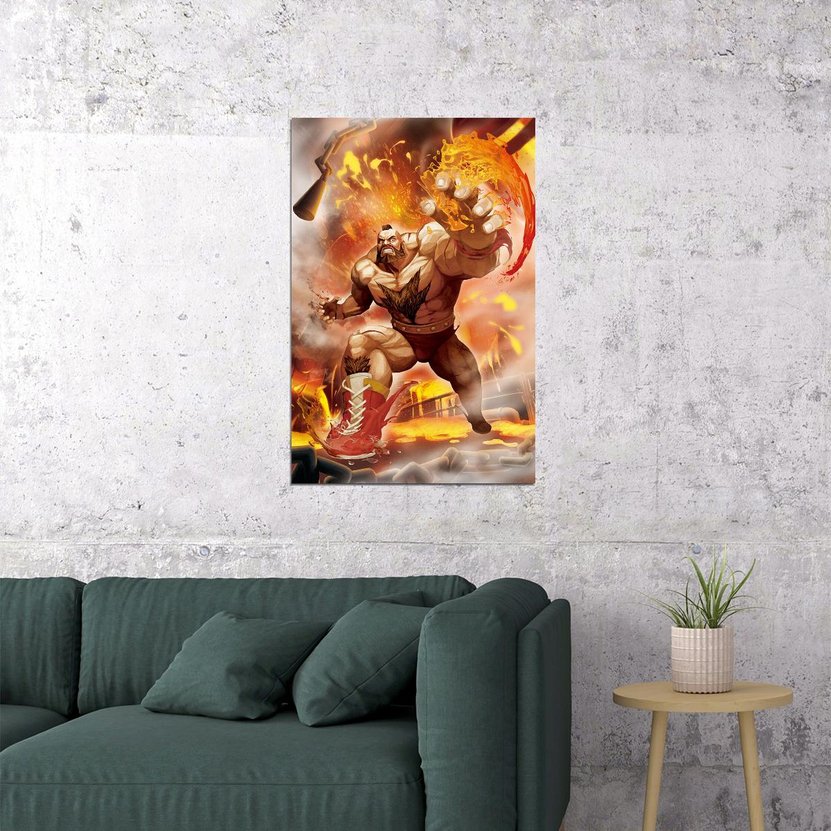 Zangief Street Fighter Red Cyclone Poster Wall Art Print Home Wall Decor