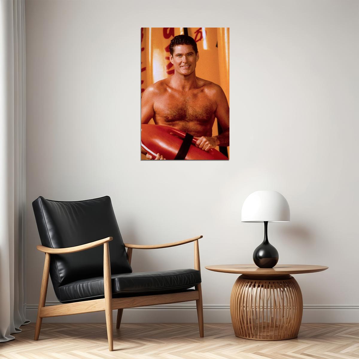 David Hasselhoff Baywatch Captain Mitch Poster Wall Art Print Home Wall Decor