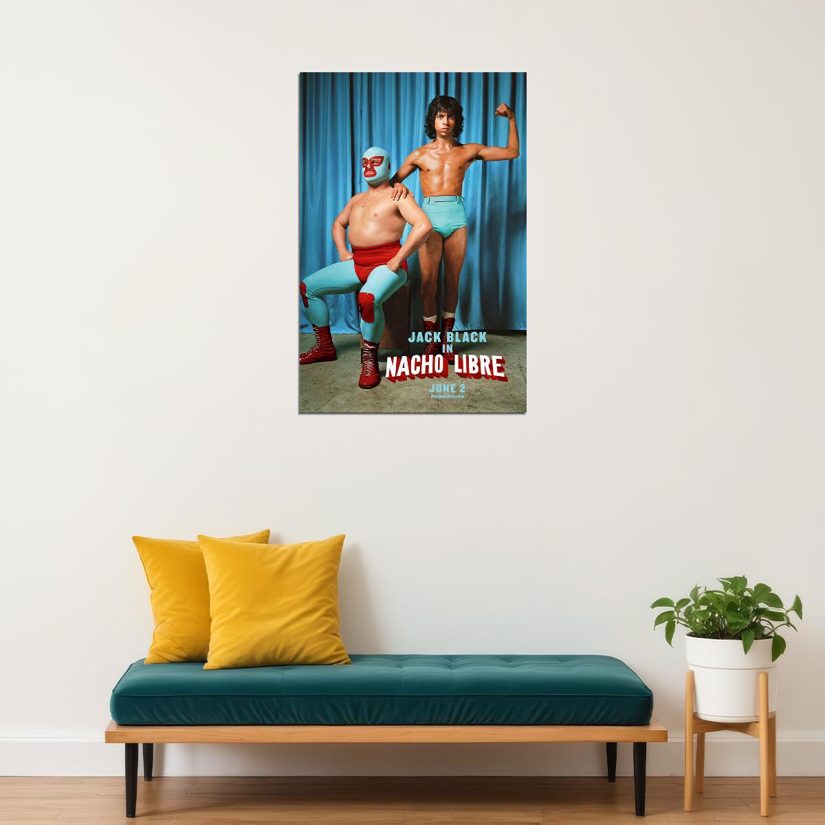 Nacho Libre Sports Comedy Jack Black Poster Wall Art Print Home Wall Decor