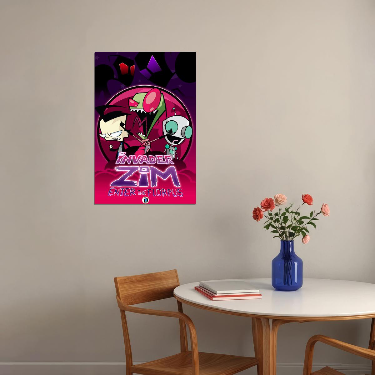 Zim's House Invader Zim Dark Comedy Series Poster Wall Art Print Home Wall Decor